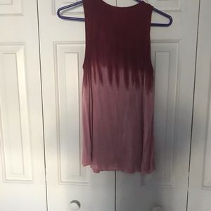 Red tie dye tank top American eagle